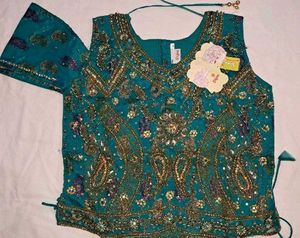Teal Embellished Lehenga Choli