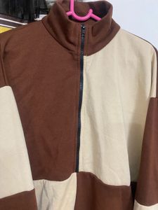Colorblock Half Zip Drop Shoulder Sweatshirt