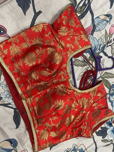 Red Floral Blouse