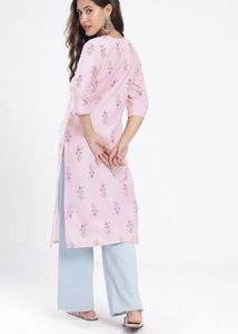 pink floral kurti