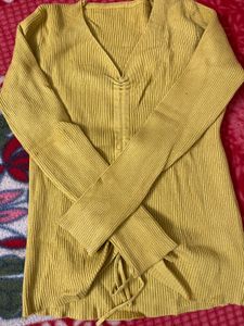 Cute Yellow Knit Top
