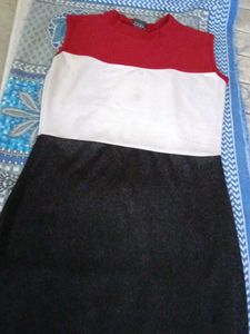 Black White Red Mix Bodycon Dress