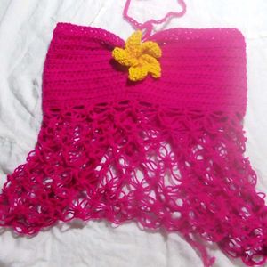 Crochet Flower Crop Top