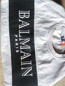 Balmain Paris Grey Sweatshirt