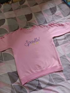 Baby Pink Graphic Sweatshirt - Cozy Cotton Blend