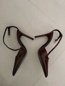 Zara Burgandy Stilettos