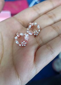 Real Silver 925 Earrings (Rose Gold)