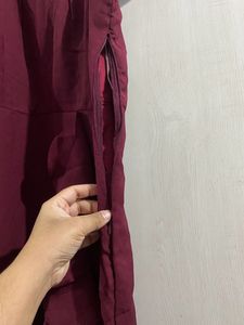 Faballey Halter Neck Dress With Slit