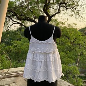 Peacock Embroidery Camisole with Lining