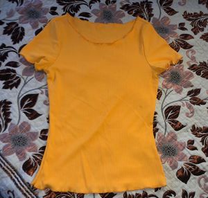 Mustard Yellow half sleeves top