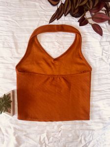 Halter Neck Backless Crop Top