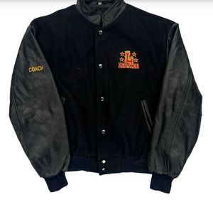 CANADASPORTSWEARVARSITY JACKET -SMALL BLACKLEATHER