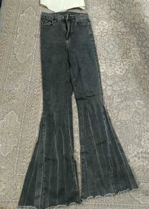 Inported Branded Charcol Grey Flared Denim.