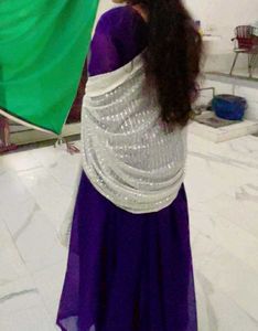 Elegant Purple Anarkali Suit Set