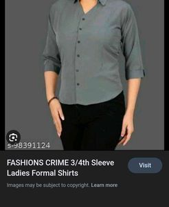 Girls Shirt Office College Wear Green Colour