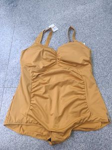 Decathlon Mustard One-Piece Swimsuit