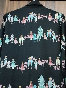 Novelty Print Button-Down Shirt