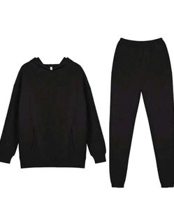 Urbanic Black Crop Top Track Suit