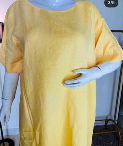 Bust 54 Yellow Colored Dress