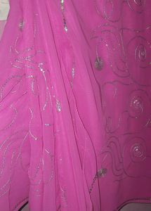 Pink Sequence Saree
