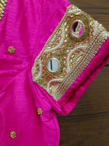 Magente Lehenga With Blouse Chunni