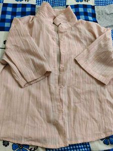 Pink Textured Blouse
