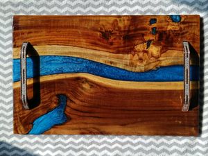 Wood &amp; Resin Serving Tray