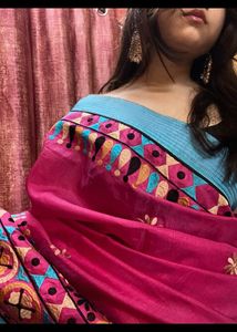 Beautiful Art Hand stitched Saree!!