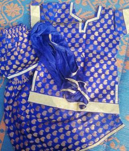 Handmade Chanderi Silk Gharara Set For Kids