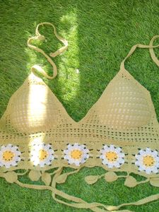 Crochet Daisy Bralette Top with Free Size