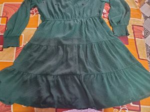 Green Fit And Flare Dress