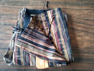 Striped High-Waisted Pants