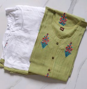 Embroidered Kurti Set