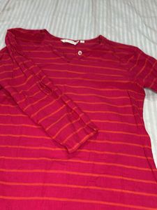 Striped Red Tunic Top