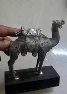 Vintage Silver Camel Figurine