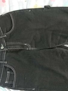 Black Carpenter Denim Slim Baggy Pant