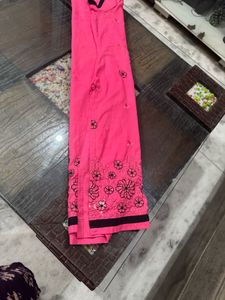 Pink Embroidered Kurta