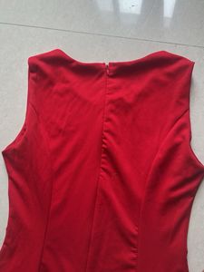 Red Sleeveless A-Line Dress