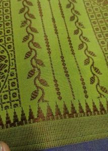 KASI Premium Rare Silk Saree With Green Patterned