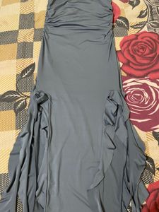 Ruffle Slit Dress