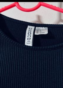 Black Ribbed Top