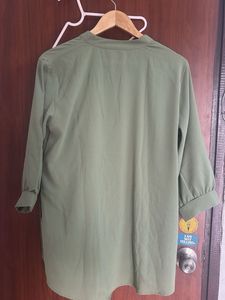 Olive Green Embellished Coordset