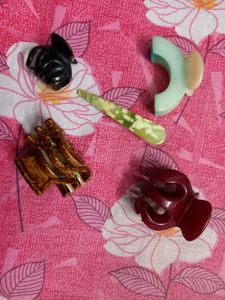 Hair Clips And Clutch