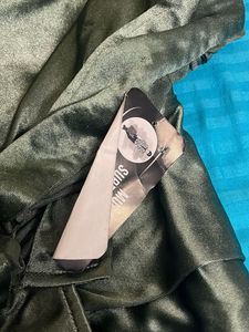 Vintage Olive Velvet Button Down