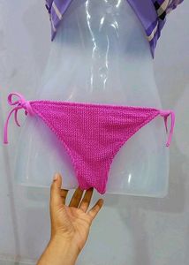 Purple Halter Neck Beach Bikini Set