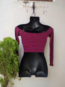Fashion Nova Wine Colour Top