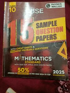 Class 10 CBSE Maths 15sample Paper By Pw