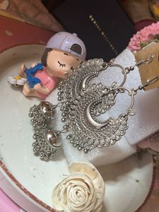 Silver Jhumka Earrings