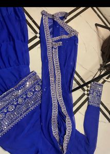 Royal Blue Gharara Suit