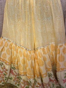 Yellow Floral Garara Kameez